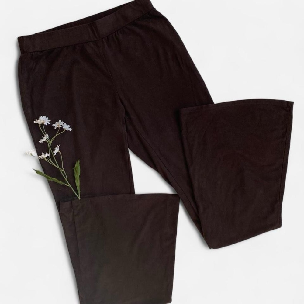 Stretchy brown flares